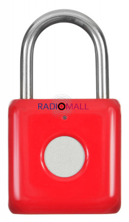 Умный замок Digma SmartLock P1 навесной разбл.отпеч.паль. 100mAh красный (SRP1)