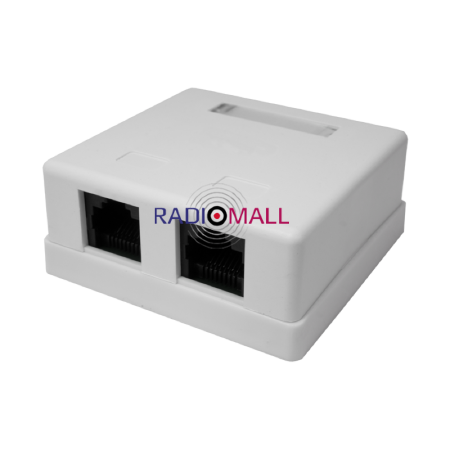 Розетка настенная RJ-45, 8P8C, Cat.5e, 2 порта UTP (10-0309)