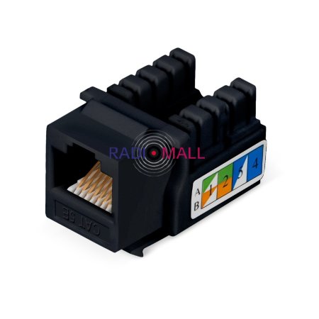 KJ-RJ45-Cat.5e-90-BK (9482c)