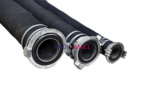 Рукав пожарный напорно-всасывающий гофрированный класс "В" группа "2" 75мм с головками ГР-80 (2 усиленых хомута) 