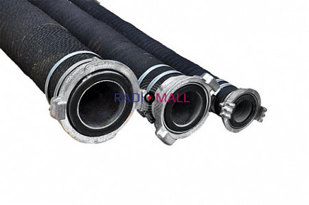 Рукав пожарный напорно-всасывающий гофрированный класс "В" группа "2" 125мм с головками ГРВ-125 (2 усиленых хомута) 