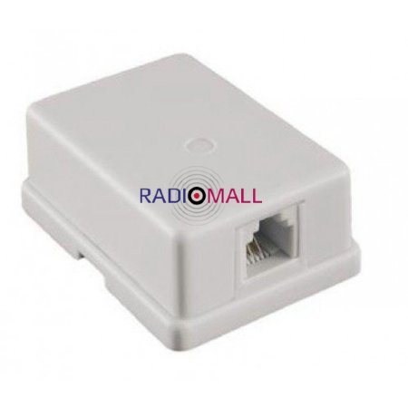Розетка настенная RJ-11, 6P4C, 1порт (10-0305)